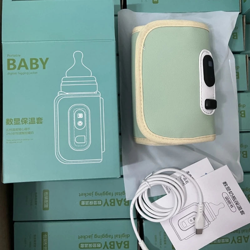 USB Milk Bottle Warmer for infants, Travel Heating Sleeve for Baby Nursing Bottles