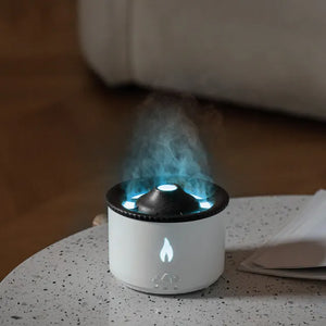 Home Desktop Flame Air Humidifier 360ML Aroma Diffuser Lava Volcano Design Flame Effect Fragrance Machine
